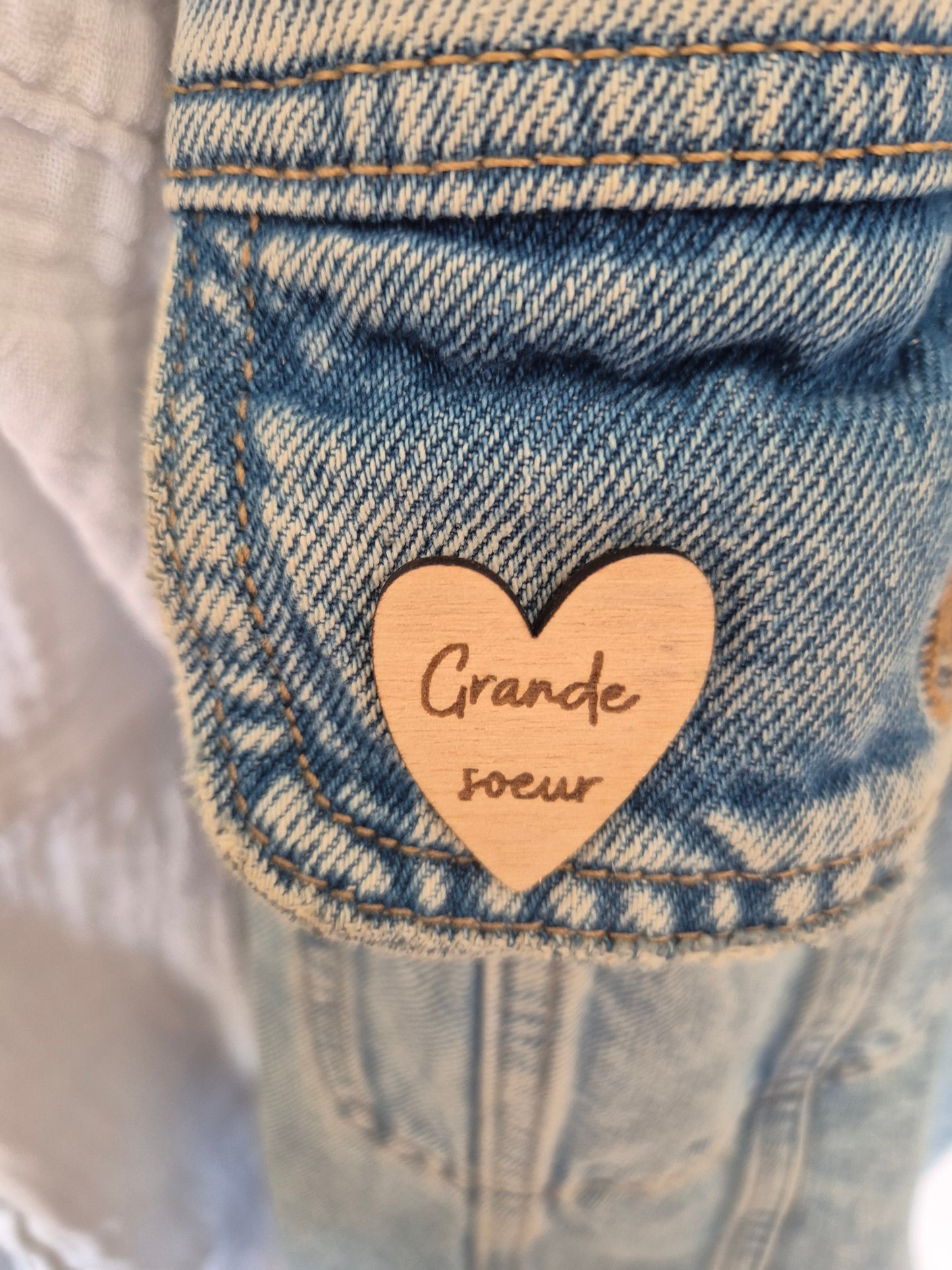 Pins en bois - Coeur
