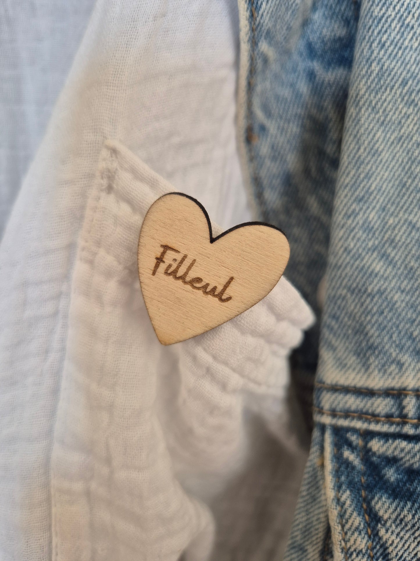 Pins en bois - Coeur