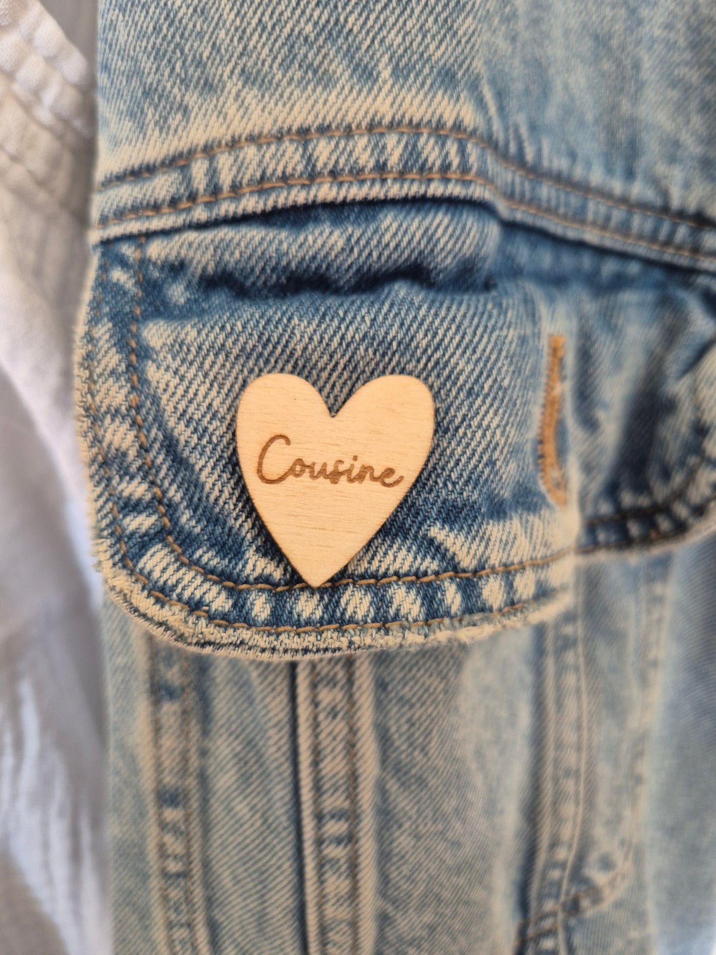 Pins en bois - Coeur