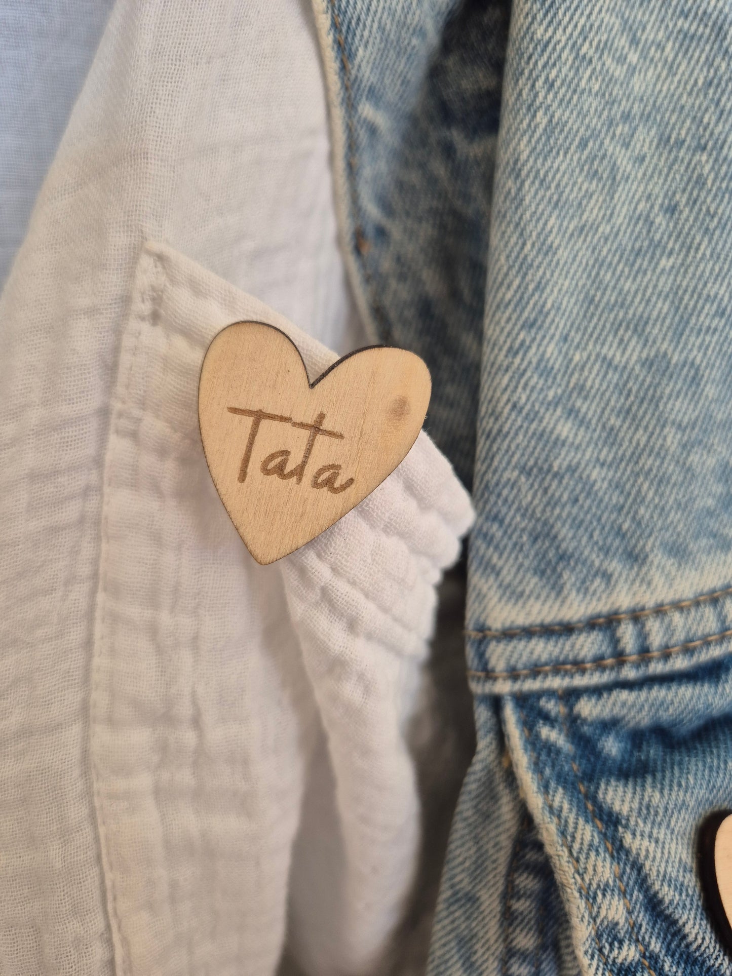 Pins en bois - Coeur