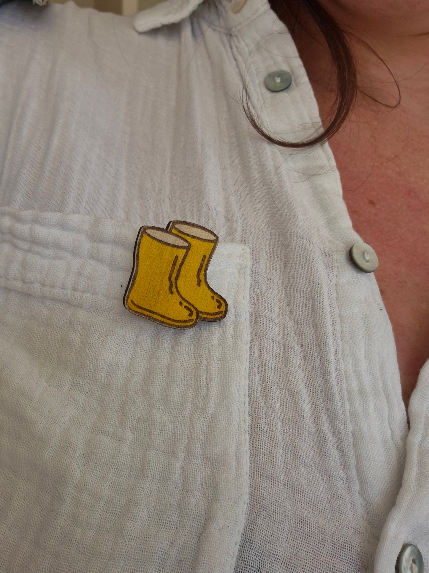 Pins en bois - Botte de pluie