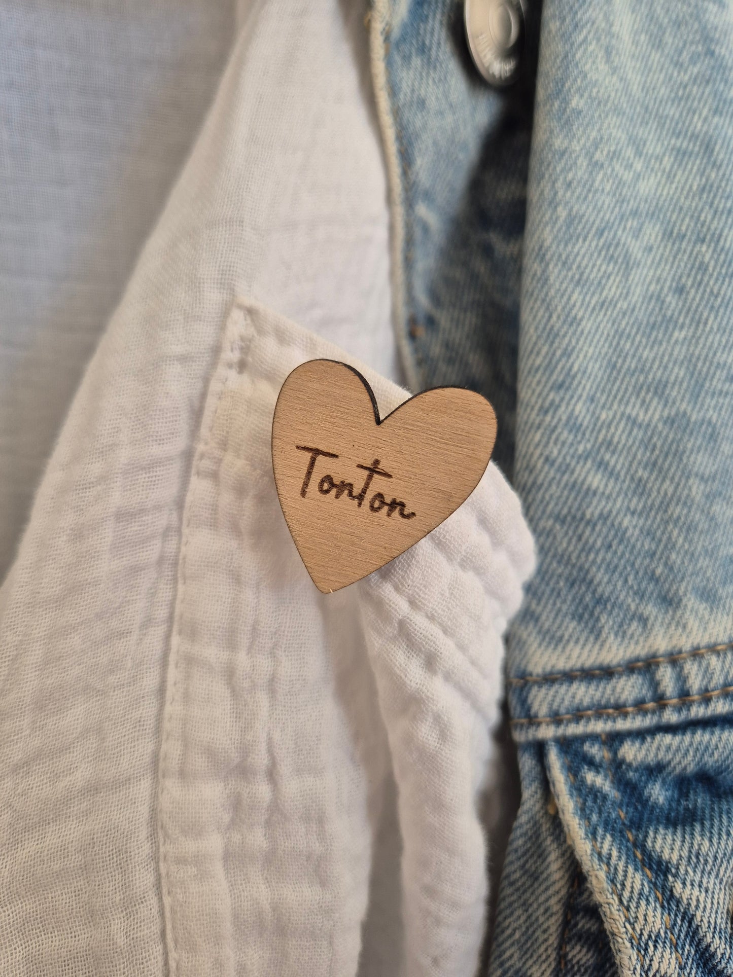 Pins en bois - Coeur