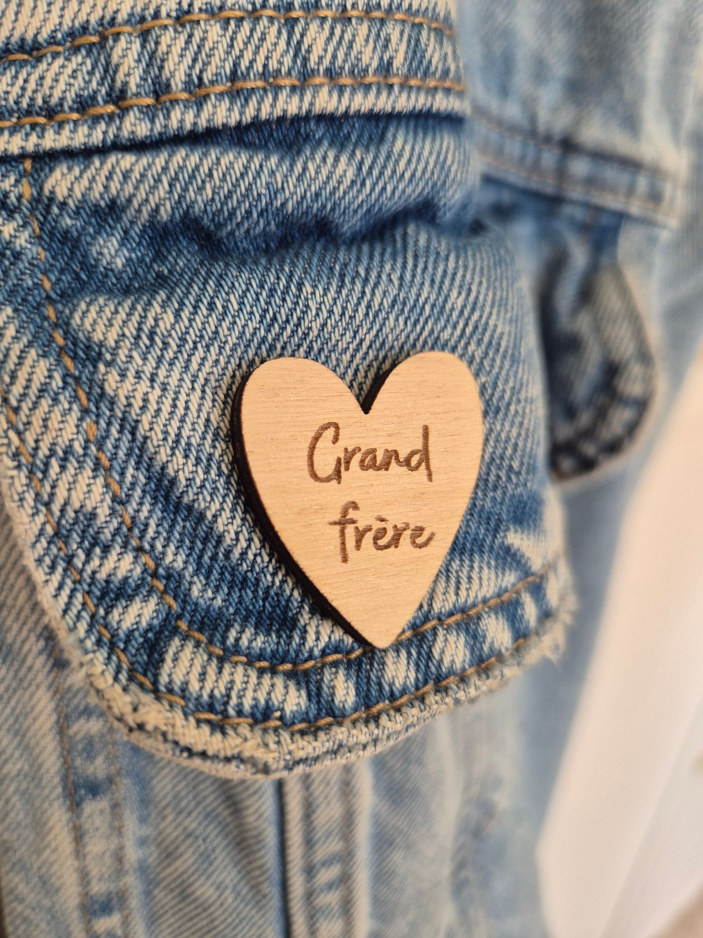 Pins en bois - Coeur