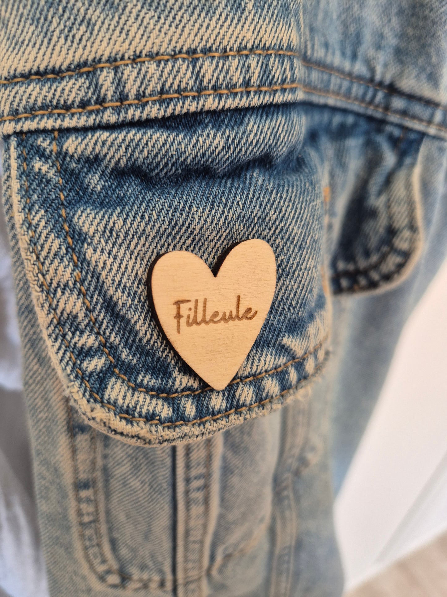Pins en bois - Coeur