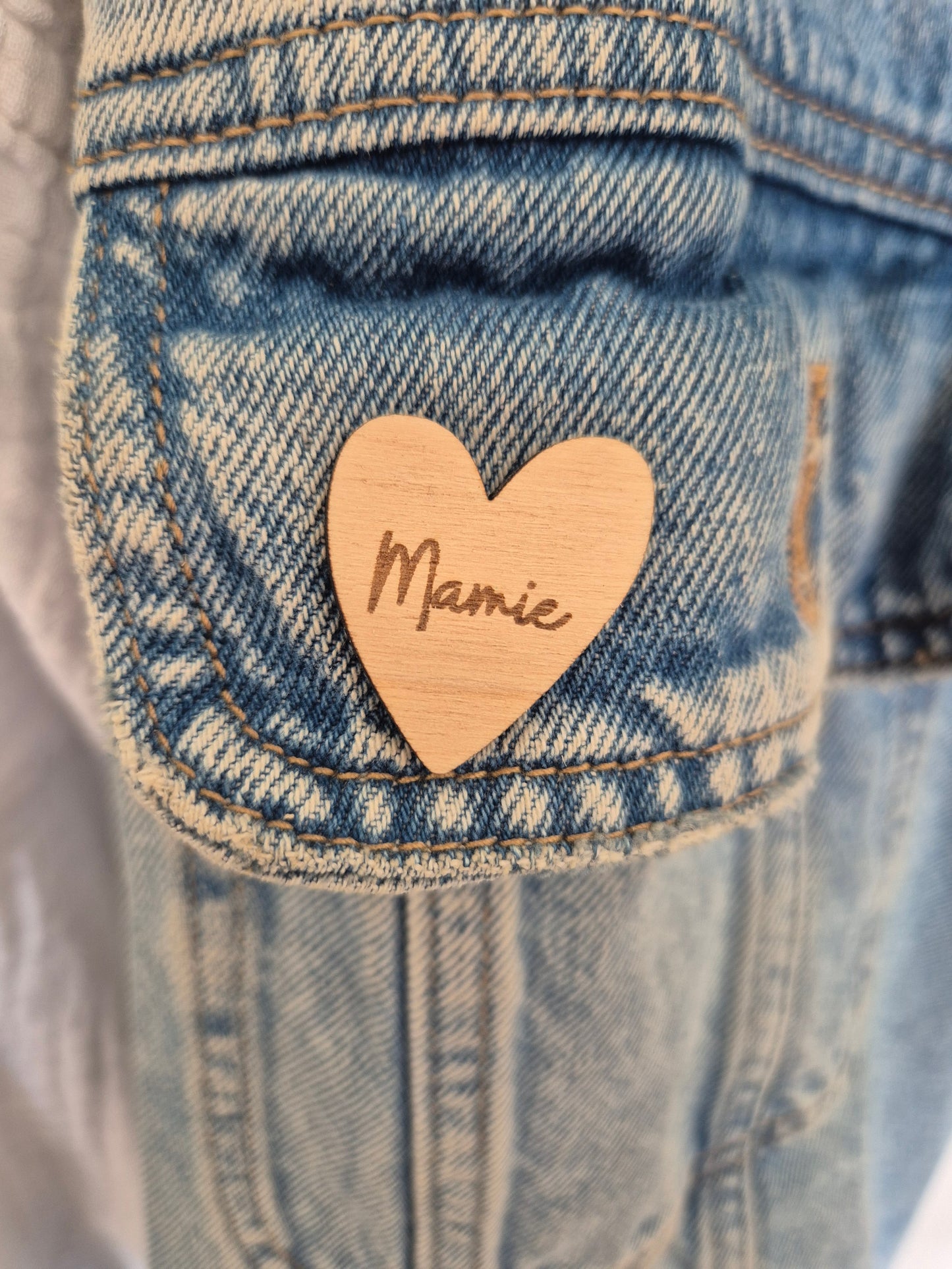 Pins en bois - Coeur