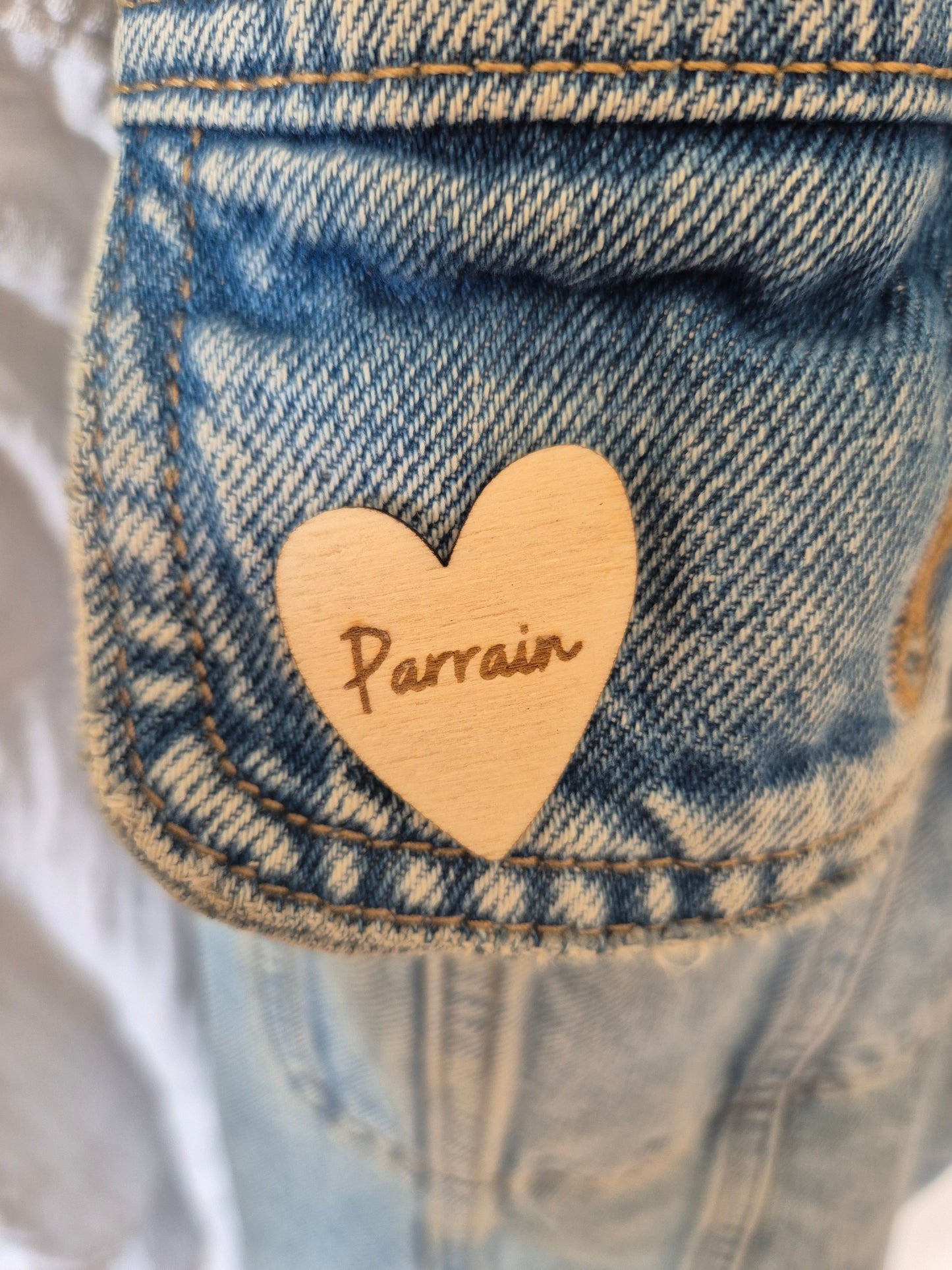 Pins en bois - Coeur