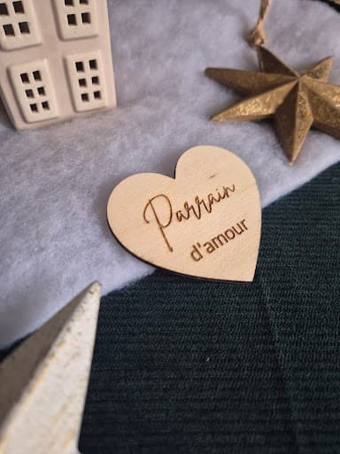 Magnet coeur - parrain d'amour