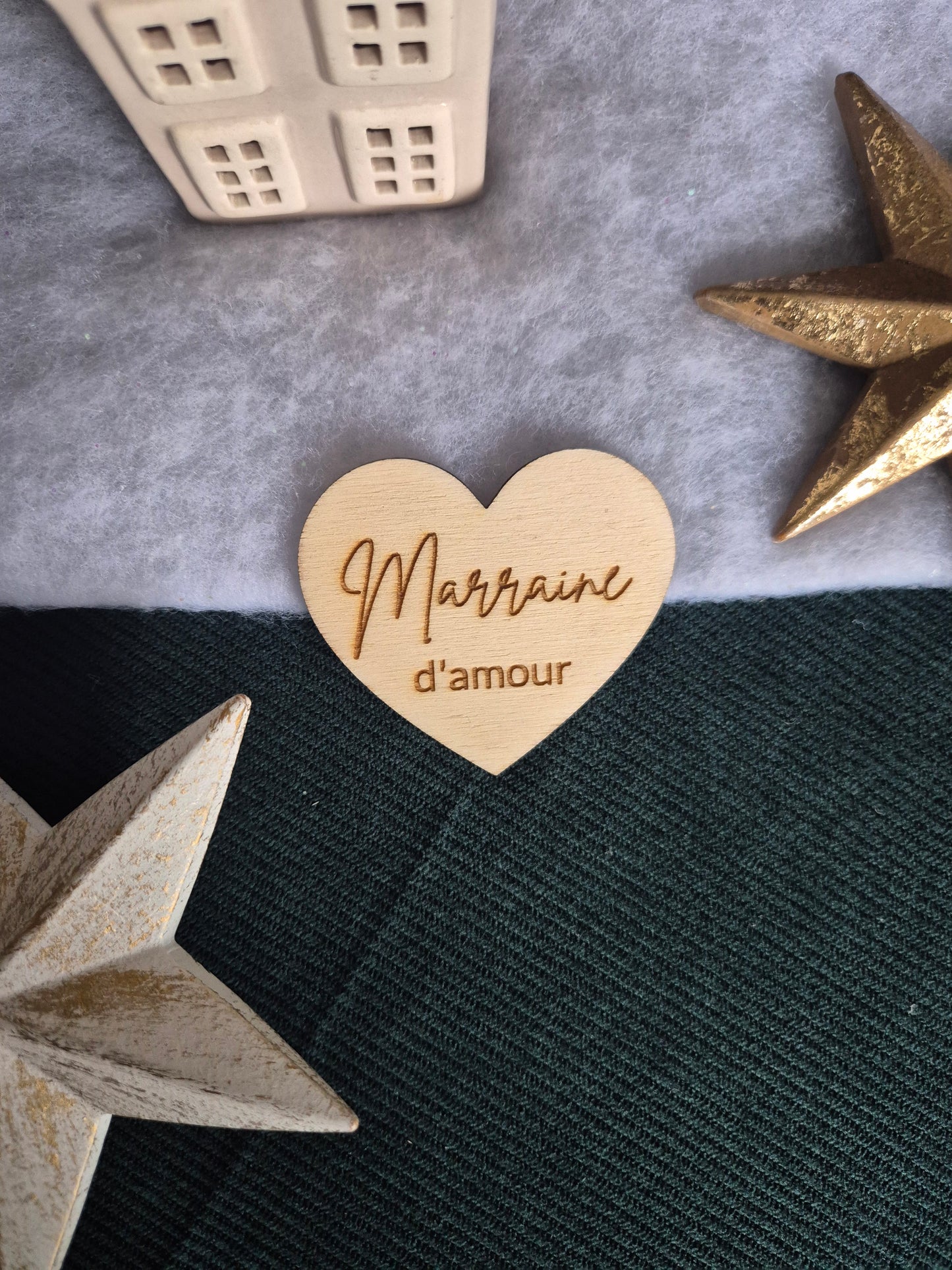 Magnet Coeur - Marraine d'amour