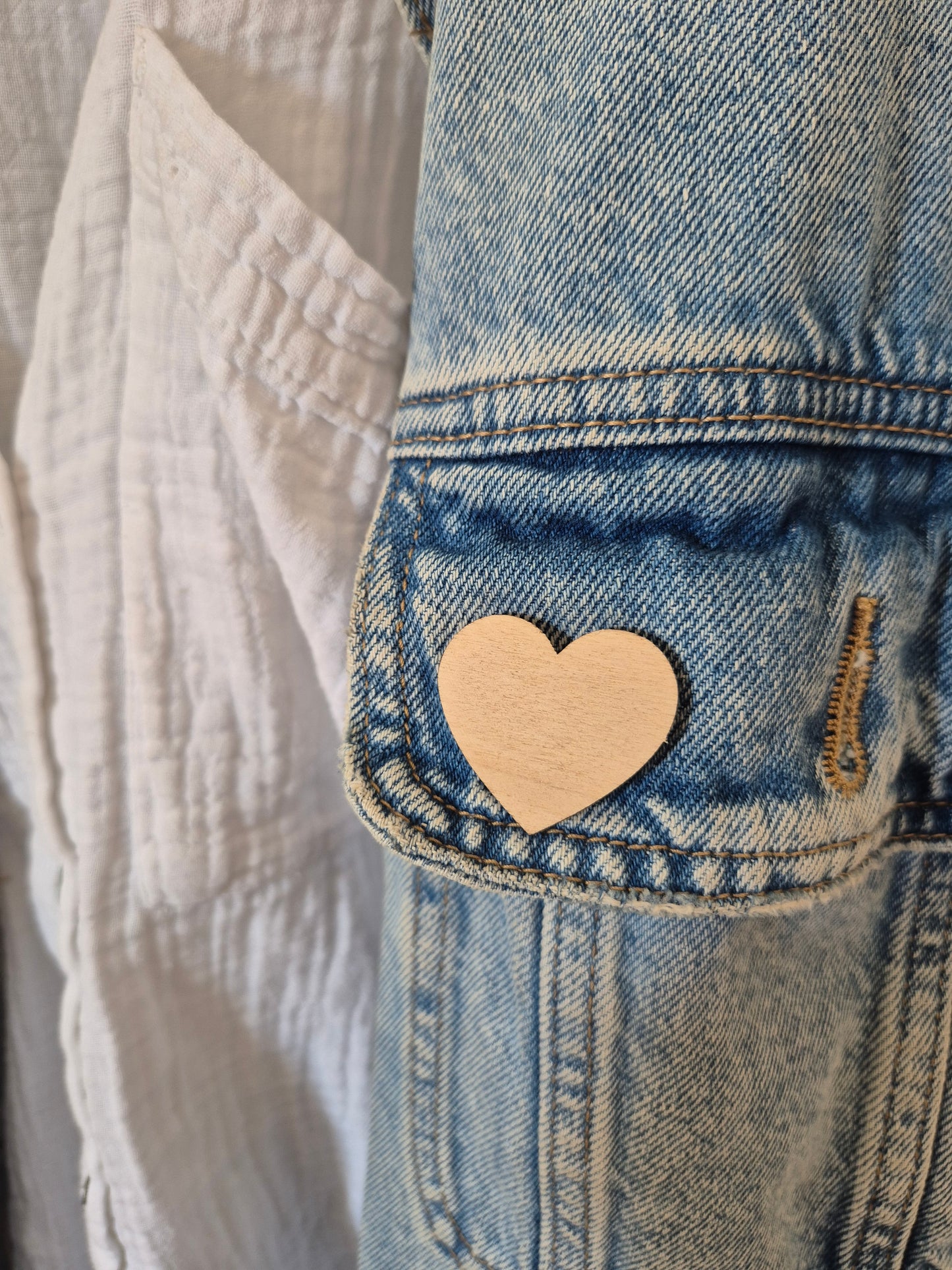 Pins en bois - Coeur