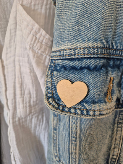 Pins en bois - Coeur