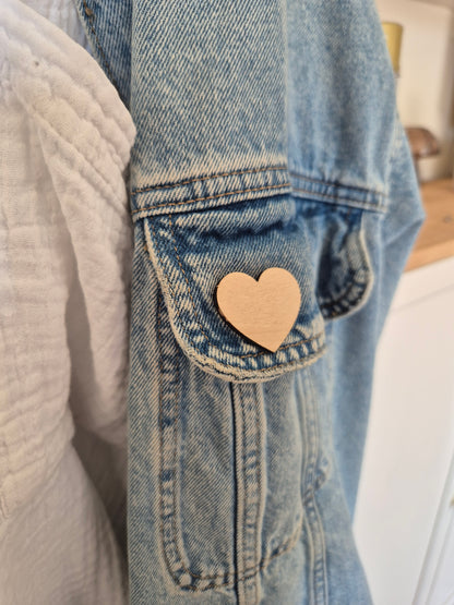 Pins en bois - Coeur
