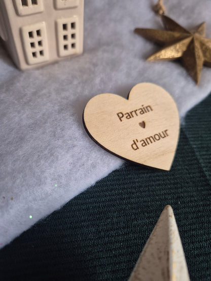 Magnet Coeur - Parrain d'amour