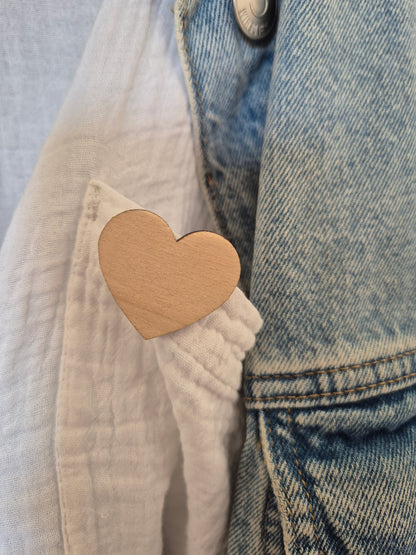 Pins en bois - Coeur