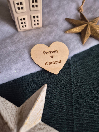 Magnet Coeur - Parrain d'amour