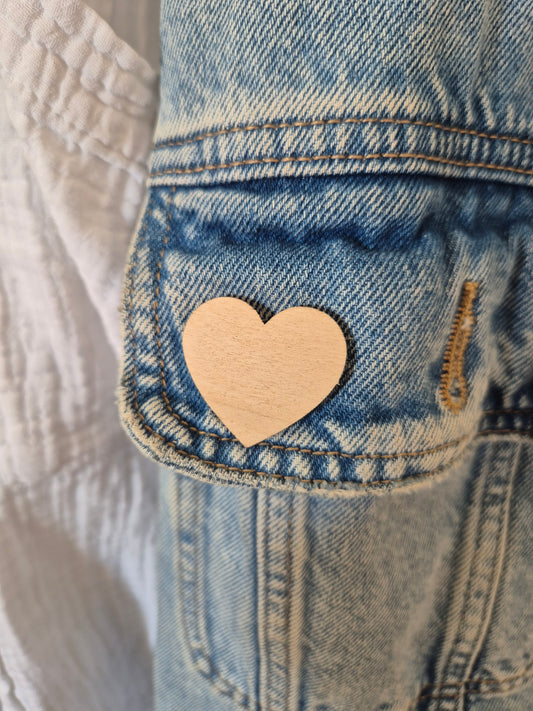 Pins en bois - Coeur